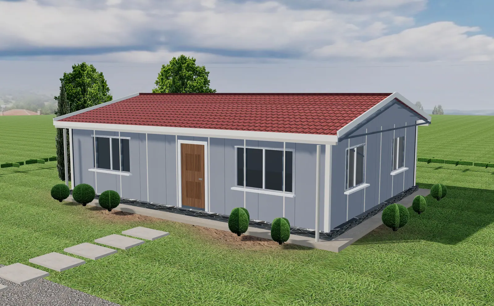 Çatı aşaması — 3B model görüntüsü