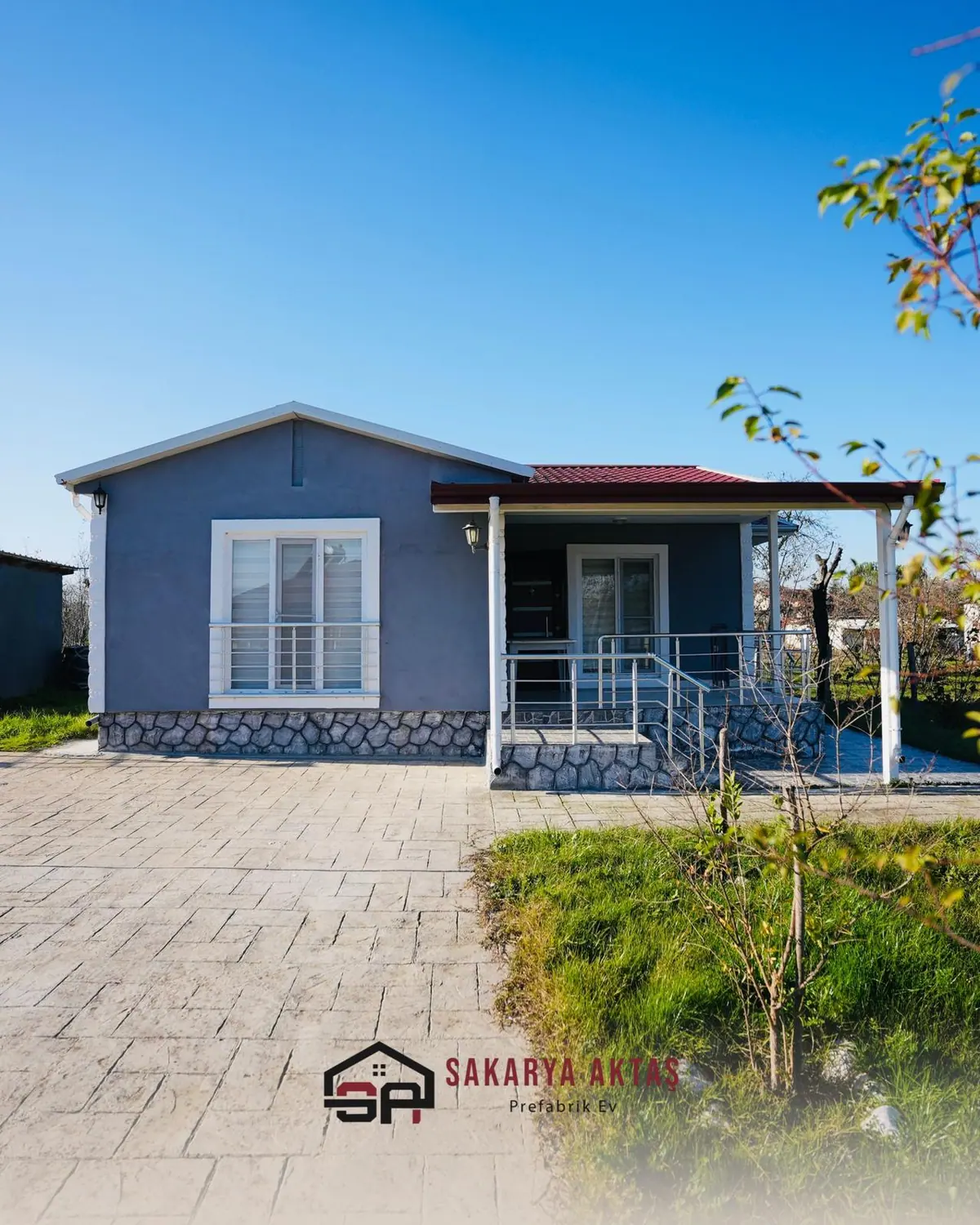 Aktaş Prefabrik Ev tamamlanan tek katlı ev